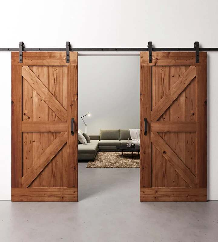 Dubbele Loftdeuren Steigerhout Vintage Bruin