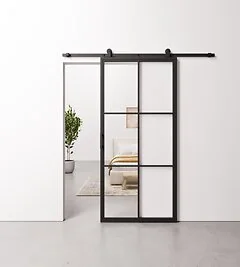 Schuifdeur Staal en Glas 6 vaks