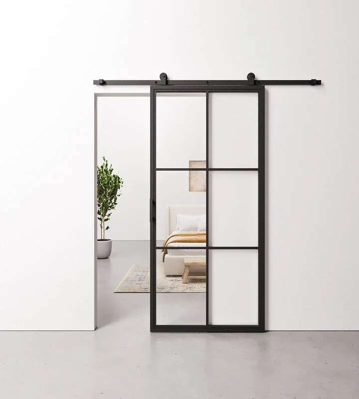 Schuifdeur Staal en Glas 6 vaks