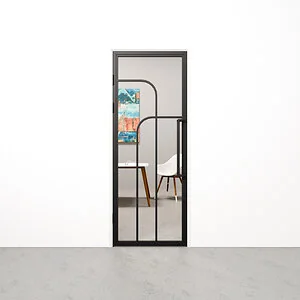 Binnendeur Double Arc zwart 